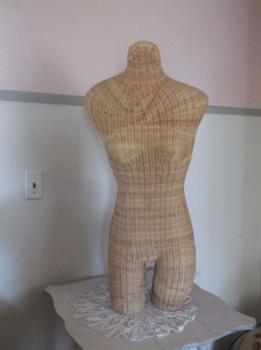 Vintage wicker Dress Form.  &#034;Wicker Woman&#034;.