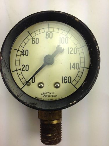 Vintage JAS. P. MARSH PRESSURE GAUGE - 160