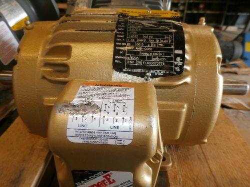 BALDOR 05E297X131G1, Double Output Shaft Motor, 2 HP, 3 PH, TENV, 145TZ FR