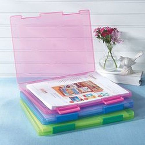 JEWEL TONE TINTED FILE STORAGE CASES - SET OF 3 97 840102120851