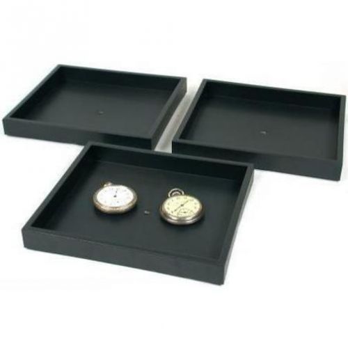 Jewelry sample display trays black 8 1/4&#034; 3pcs for sale