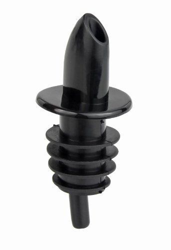 New Star Foodservice New Star Plastic Liquor Free Flow Pourer Stopper, Black,