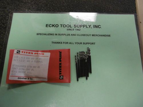 SCREW MACHINE DRILL #43 DIA HSS 135 SPLIT TITEX UFL SERIES GERMANY NEW10PCS$7.50