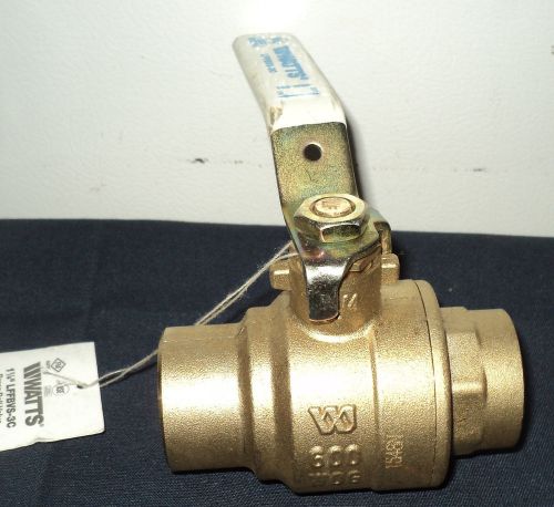 New~watts lffbvs-3c, 1-1/4&#034; full port sweat ball valve, lead free for sale