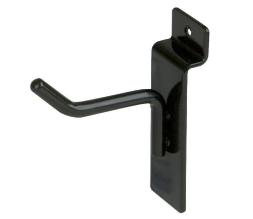 2&#034; Slatwall Black Metal Hooks - 50 Pieces -