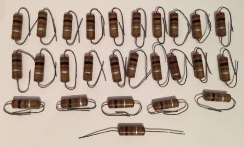 Lot of Vintage 100 ohms Carbon Composition Resistors 10% Tolerance • 26 Pieces •