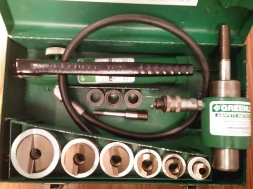 Greenlee 7506 1/2&#034;- 2&#034; SlugSplitter hydraulic knockout Stainless Steel set