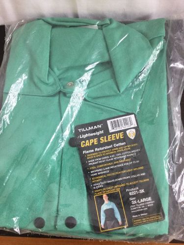 Tillman 6221-3X Green Westex Cotton Cape Sleeve 3X-Large Fast Free Ship!