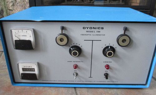 Dyonics 500 Fiber Optic (Fiberoptic) Illuminator Light Source Arc &amp; Incandescent