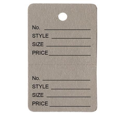 1000 Small Perforated Merchandise Coupon Price Tags Gray