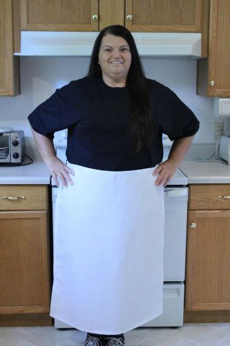 White Bistro Apron, Spun Poly, 100% American Made