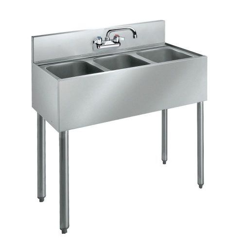 Krowne CS-1836 Convenience Store Sink three compartment 36&#034;W x 19&#034;D x 42-1/2&#034;H