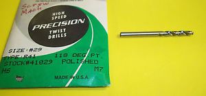 PRECISION #29 Drill 118 degree Point Angle HSS - Screw Machine Length (my#2255)