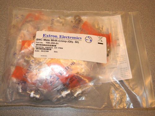 Extron 100-250-01 BNC Male MHR Mini High Resolution Cable Crimp Connector Q=50