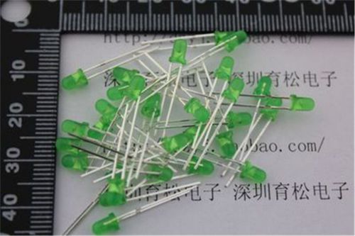 100pcs 3MM green color green light highlight led light green LED