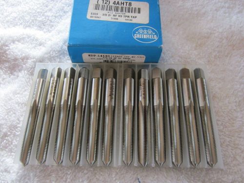 Box of 12 Greenfield Taps 3/8&#034;-24 NF H3 Taper 4AHT8 Cat# 5303 NEW