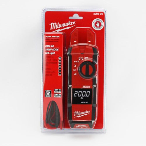 Milwaukee Tool 2205-20 Fork Meter | 200A AC | 1000V AC/DC | LED Light