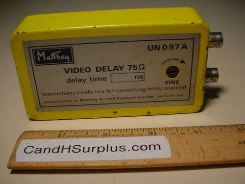 Matthey Video Delay 75 Ohm  P/N UN 097 A