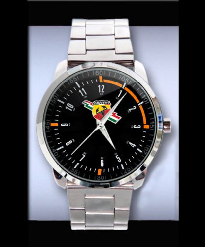 New Design Fiat Abarth Luxury Vehicle Logo On Sport Metal Watch