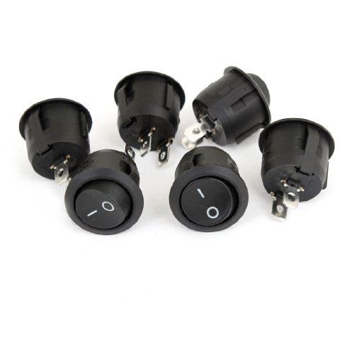 uxcell 6pcs AC 10A/125V 6A/250V SPST Boat Rocker Switch