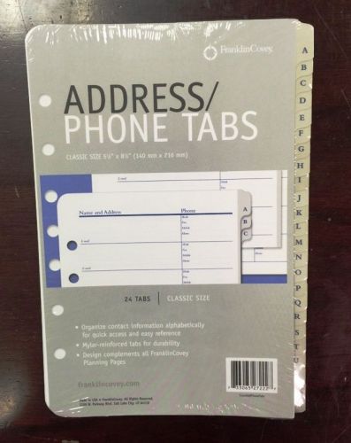 Franklin Covey Address/Phone Refill Tabs FDP27222 5-1/2 x 8-1/2