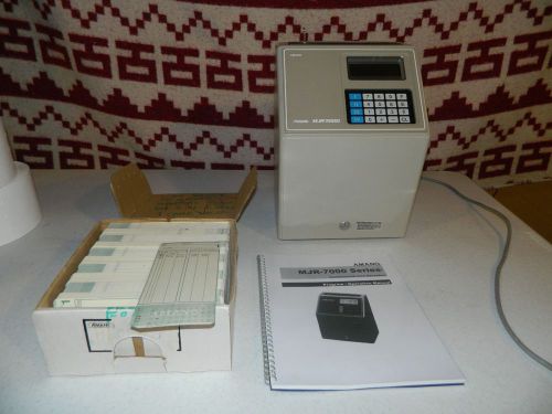 Amano mjr-7000 calculating time recorder /w custom instr manual, 900 timecards for sale