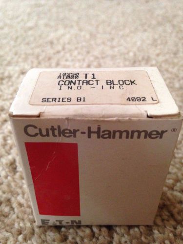Cutler-Hammer 10250 91000 T1 Contact Block Series B 4092 L -- FREE SHIPPING!!!