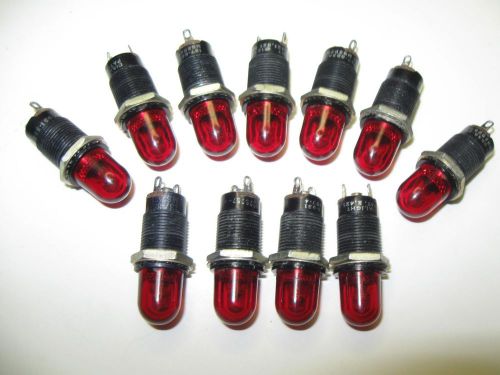 (11) Vintage Dialight Dialco Series 137 Panel Mount Indicator Lights