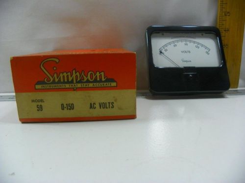 ( Simpson Electrical model 59 ac volt guage  )  NIB