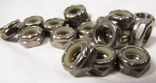 3/8-16 Jam Nylon Insert Locknut Stainless Steel thin half height hex Qty 20