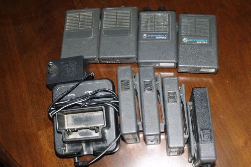 Lot of 8 Motorola Minitor 2 II Pagers/With 1 Charger Fire EMS  USED 4 are parts