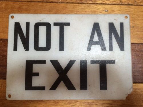 Industrial factory vintage not an exit sign for sale