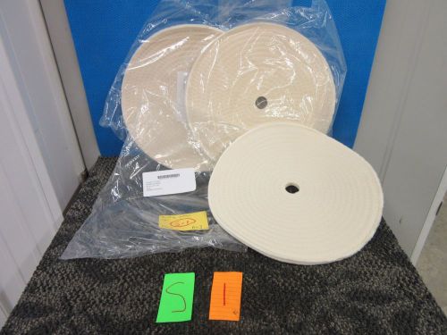 3 BUFFING WHEEL 12&#034; MUSLIN COTTON POLISHING 1&#034; ARBOR MILITARY SHIP FFG-7 NEW