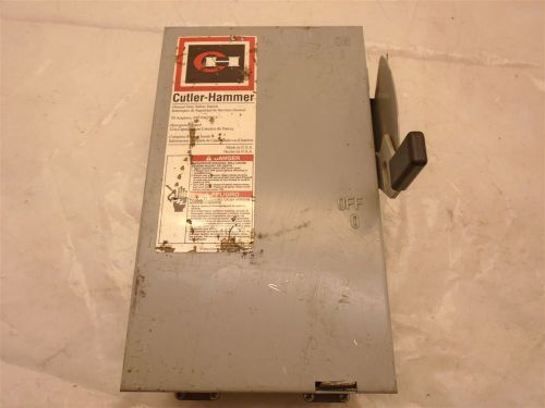 Eaton cutler-hammer dg221ngb safety switch, 30a, 2p, 240v, nema 1, new for sale