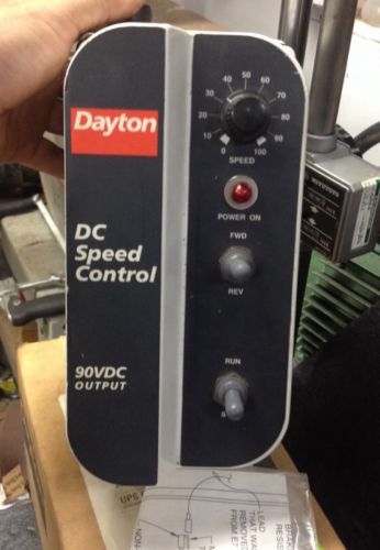Dayton 1f794 dc motor speed control, 0 - 90 vdc, nema 4/12 1/8-1hp  115vac in for sale