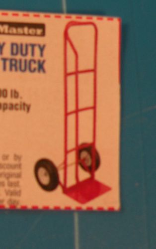 Harbor Freight COUPON SAV$30 on Haul-Master 600lb Cap Bigfoot Hand Truck S59