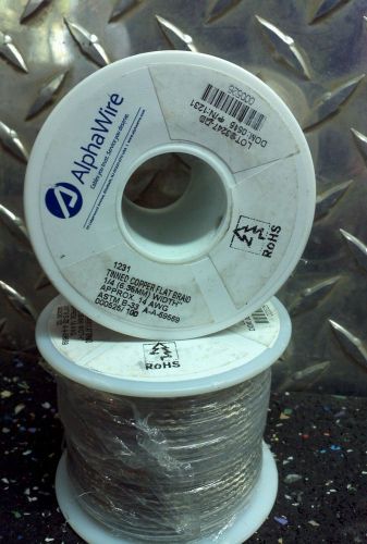 2 Rolls Alphawire 1231 Tinned Copper Flat Braid 1/4” x 100&#039; Grounding/Shielding