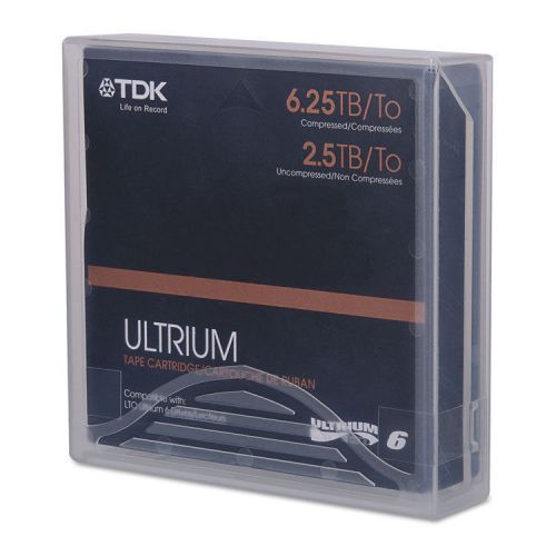 &#034;TDK 1/2&#034;&#034; Ultrium Lto-6 Cartridge, 2538 Ft, 2.5tb Native/6.25tb Compressed&#034;