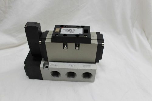 New smc pneumatic air valve nvfs5100-3fz w/ manifold base for sale