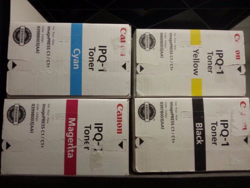 New Canon IPQ-1 Toner CYMK Black/Cyan/Yellow/Magenta Set For ImagePRESS C1 &amp; C1+