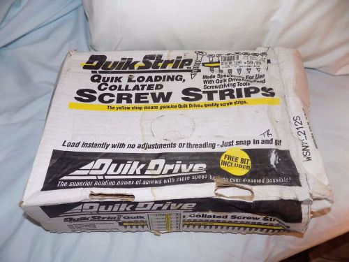 Box of 1,110 quik strip quik loading collated screw strips 2.5&#034; screws #t240 for sale