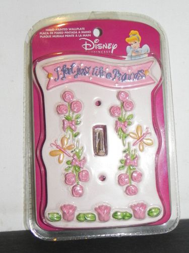 Estate Disney &#034;I Feel Like a Princesss&#034; Single toggle Switch with Roses LOOK