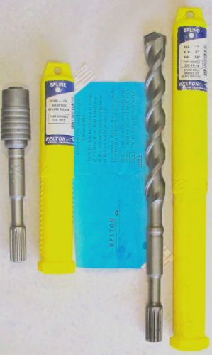 Lot of two new spline-drive rotary hammer attachments *american made* relton for sale