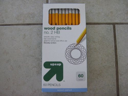 BRAND NEW 60 Unsharpened Wood Pencils No. 2 HB - Target Brand up &amp; up