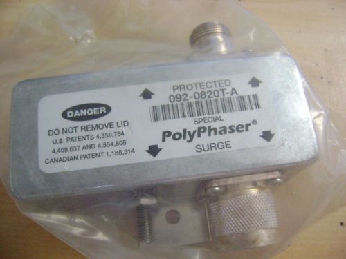 LOT OF 2 POLYPHASER 092-0820T-A IMPULSE SUPPRESSOR