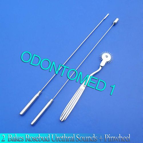 2 Pcs Bakes Rosebud Urethral Sounds 4mm+9mm,Pinwheel