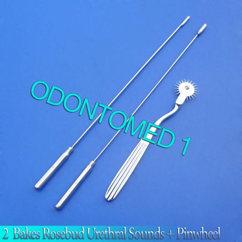 2 Pcs Bakes Rosebud Urethral Sounds 4mm+6mm,Pinwheel