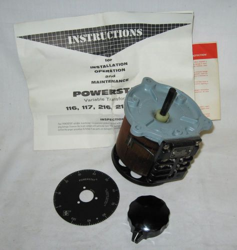 (1) NOS SUPERIOR ELECTRIC 116U Powerstat Variable Transformer output V 0-140