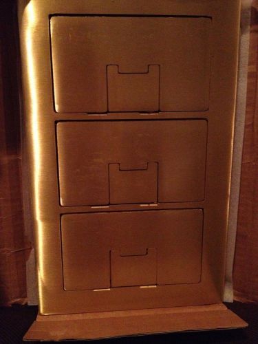 Carlon brass 3 gang floor cover e9763br (new) for sale