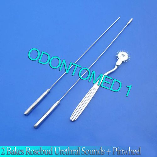 2 Pcs Bakes Rosebud Urethral Sounds 2mm+5mm,Pinwheel